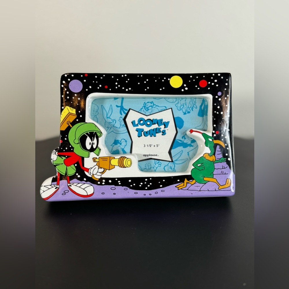 Marvin the Martian Ceramic Looney Tunes Photo Picture Frame 3.5x5 Applause 1994